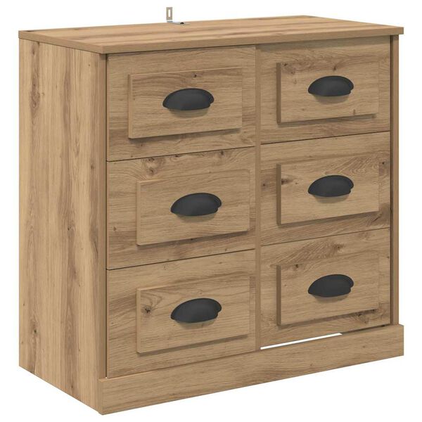 vidaXL Buffet Ch&ecirc;ne artisanal 70 x 35,5 x 67,5 cm Bois d'ing&eacute;nierie