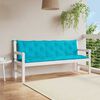 vidaXL Coussins de banc de jardin lot de 2 turquoise tissu Oxford