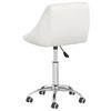 vidaXL Chaises pivotantes &agrave; manger lot de 6 blanc similicuir