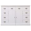 vidaXL Buffet avec 10 tiroirs Blanc 113x30x79 cm Bois