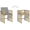 vidaXL Chaises de jardin avec coussins lot de 4 m&eacute;lange beige