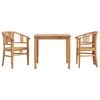 vidaXL Ensemble &agrave; manger de jardin 3 pcs Bois de teck massif