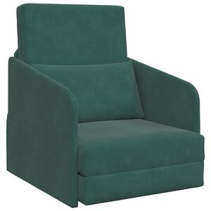 vidaXL Canap&eacute;-Lit Vert fonc&eacute; 65 x 80 x 83 cm Velours