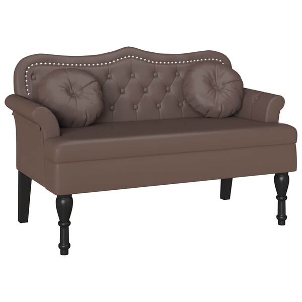 vidaXL Banc Chesterfield Marron 120,5 x 65 x 75 cm Cuir synth&eacute;tique