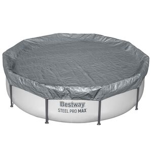 Bestway Couverture de piscine &Oslash;3,05 m Rond Polyester Gris