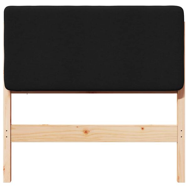 vidaXL T&ecirc;te de lit capitonn&eacute;e Marron et Noir 80 cm Pin massif