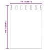 vidaXL Rideaux en voile avec passants 2 pcs cr&egrave;me