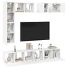 vidaXL Ensemble de meubles TV 8 pcs Blanc Bois d'ing&eacute;nierie