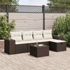 vidaXL Salon de jardin avec coussins 6 pcs marron r&eacute;sine tress&eacute;e