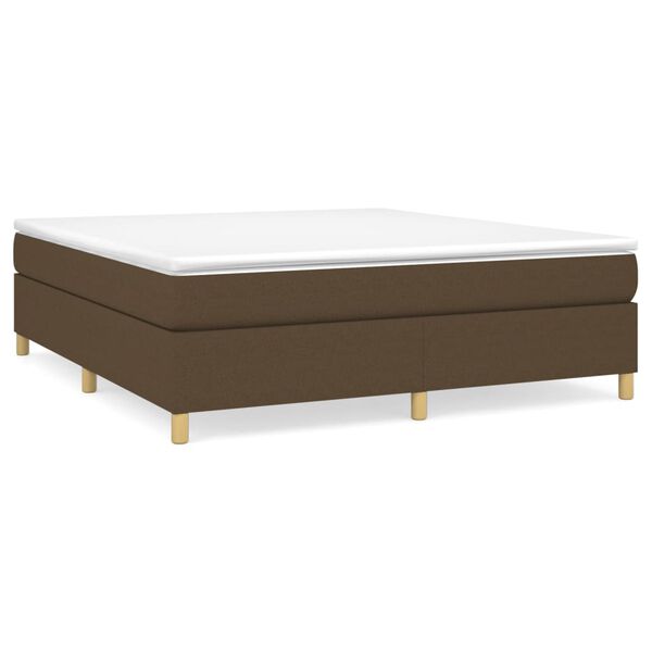 vidaXL Sommier &agrave; lattes de lit avec matelas Marron fonc&eacute; 180x200 cm