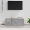 vidaXL Meuble TV Gris béton 80x34x30 cm Bois d'ingénierie