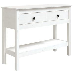 vidaXL Table console Blanc 100x35x75 cm Bois massif de pin