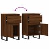 vidaXL Buffets 2 pcs ch&ecirc;ne marron 40x35x70 cm bois d'ing&eacute;nierie