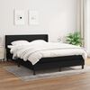 vidaXL Sommier &agrave; lattes de lit avec matelas Noir 140x200 cm Tissu