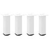 vidaXL Pieds de table basse 4 pi&egrave;ces Blanc 42-44 cm Acier