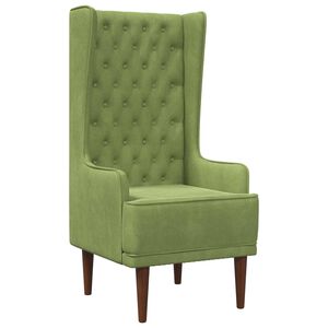 vidaXL Chaise &agrave; dossier haut avec boutons capitonn&eacute;s Vert clair