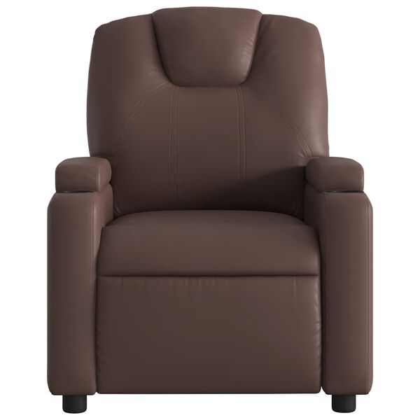 vidaXL Fauteuil inclinable Marron Similicuir