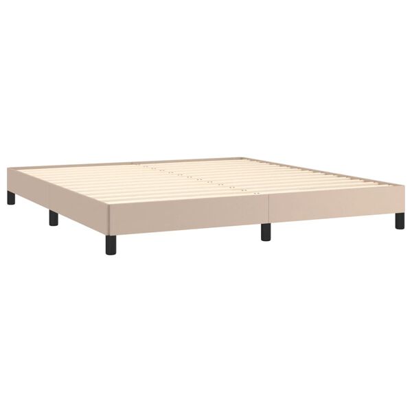 vidaXL Cadre de lit sans matelas cappuccino 160x200 cm similicuir