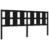 vidaXL Cadre de lit sans matelas noir 200x200 cm bois massif de pin