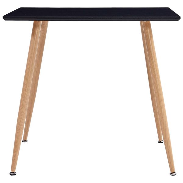 vidaXL Table de salle à manger Noir et chêne 80,5x80,5x73 cm MDF