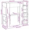 vidaXL Cadre de lit superpos&eacute; avec bureau Ch&ecirc;ne artisanal 75 x 190 cm