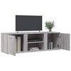 vidaXL Meuble TV sonoma gris 120x34x37 cm bois d'ing&eacute;nierie