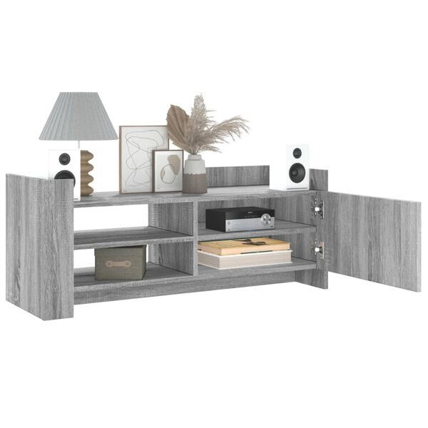 vidaXL Meuble TV Sonoma gris 100x35x40 cm Bois d'ing&eacute;nierie
