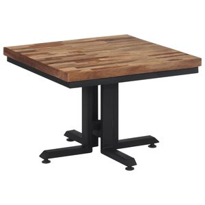 vidaXL Table basse 55x55x40 cm teck de r&eacute;cup&eacute;ration massif