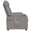vidaXL Fauteuil de massage Taupe Tissu