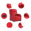 vidaXL Fauteuil inclinable &eacute;lectrique rouge similicuir