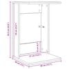 vidaXL Table d'appoint Ch&ecirc;ne fum&eacute; 40 x 38 x 62,5 cm Bois d'ing&eacute;nierie