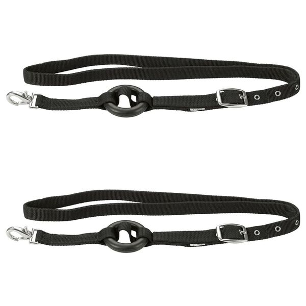 Kerbl R&ecirc;nes lat&eacute;rales 2 pi&egrave;ces Noir complet 32660