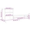 vidaXL Support de moniteur Blanc 81x20x30 cm Bois de pin solide