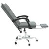 vidaXL Fauteuil inclinable de bureau Gris fonc&eacute; Tissu
