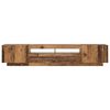 vidaXL Meuble TV avec lumi&egrave;res LED vieux bois bois d'ing&eacute;nierie