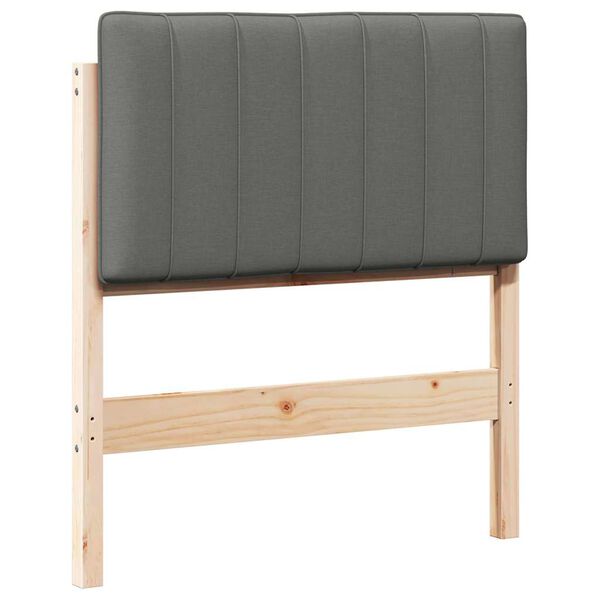 vidaXL T&ecirc;te de lit capitonn&eacute;e Marron et gris clair 75 cm Pin massif