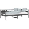 vidaXL Lit de jour sans matelas gris bois de pin massif 90x200 cm