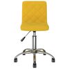 vidaXL Chaises &agrave; manger pivotantes lot de 2 jaune moutarde velours