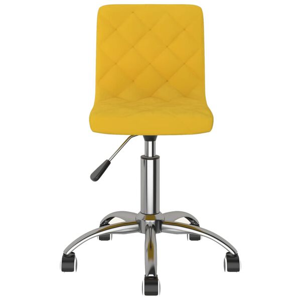 vidaXL Chaises &agrave; manger pivotantes lot de 2 jaune moutarde velours