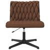 vidaXL Chaise pivotante de bureau Marron Tissu