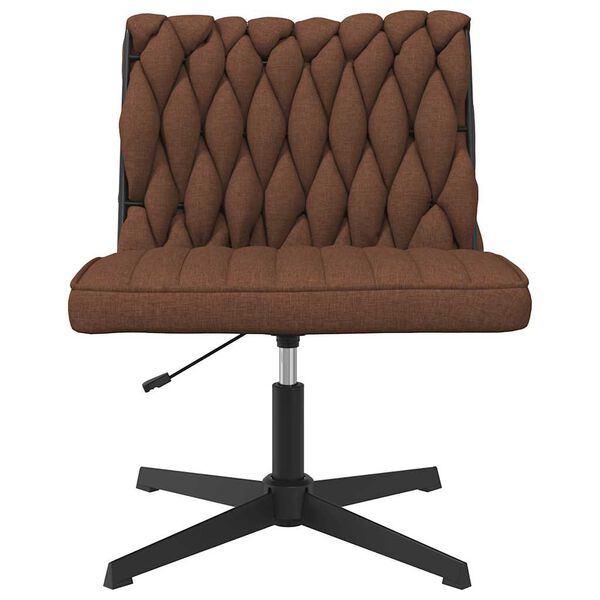 vidaXL Chaise pivotante de bureau Marron Tissu