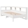 vidaXL Lit biblioth&egrave;que sans matelas blanc 100x200 cm bois pin massif