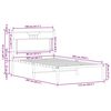 vidaXL Cadre de lit sans matelas ch&ecirc;ne fum&eacute; 107x203 cm bois ing&eacute;nierie