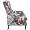 vidaXL Fauteuil inclinable de massage Motif à fleurs Tissu