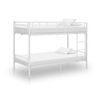 vidaXL Lit superpos&eacute; sans matelas blanc m&eacute;tal 90x200 cm