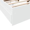 vidaXL Cadre de lit avec tiroirs sans matelas blanc 120x190 cm
