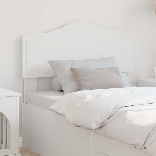 vidaXL T&ecirc;te de lit avec t&ecirc;te de lit Blanc 75 cm Bois d'ing&eacute;nierie