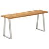 vidaXL Banc avec bord vivant 105 cm bois d'acacia massif