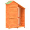 vidaXL Abri &agrave; outils de jardin marron 120x53,5x170 cm bois massif pin