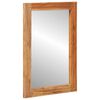vidaXL Miroir de salle de bain Montage mural Marron 70 x 50 x 2,5 cm